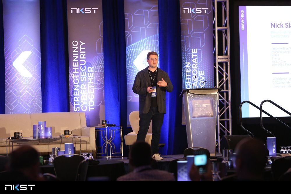 nkstinc's tweet photo. At #NKSTSummit2024, Nick Slabaugh from IDMWorks delivered a powerful keynote on "Applying Lean Principles to Identity." A must-hear for all in #IdentityManagement!

#NKST #NKSTisNOW #Cybersecurity #LeanIdentity #IDMWorks https://t.co/hAkrGm0FYQ