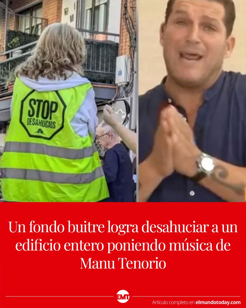 Un fondo buitre logra desahuciar a un edificio entero poniendo música de Manu Tenorio: elmundotoday.com/2024/09/un-fon…