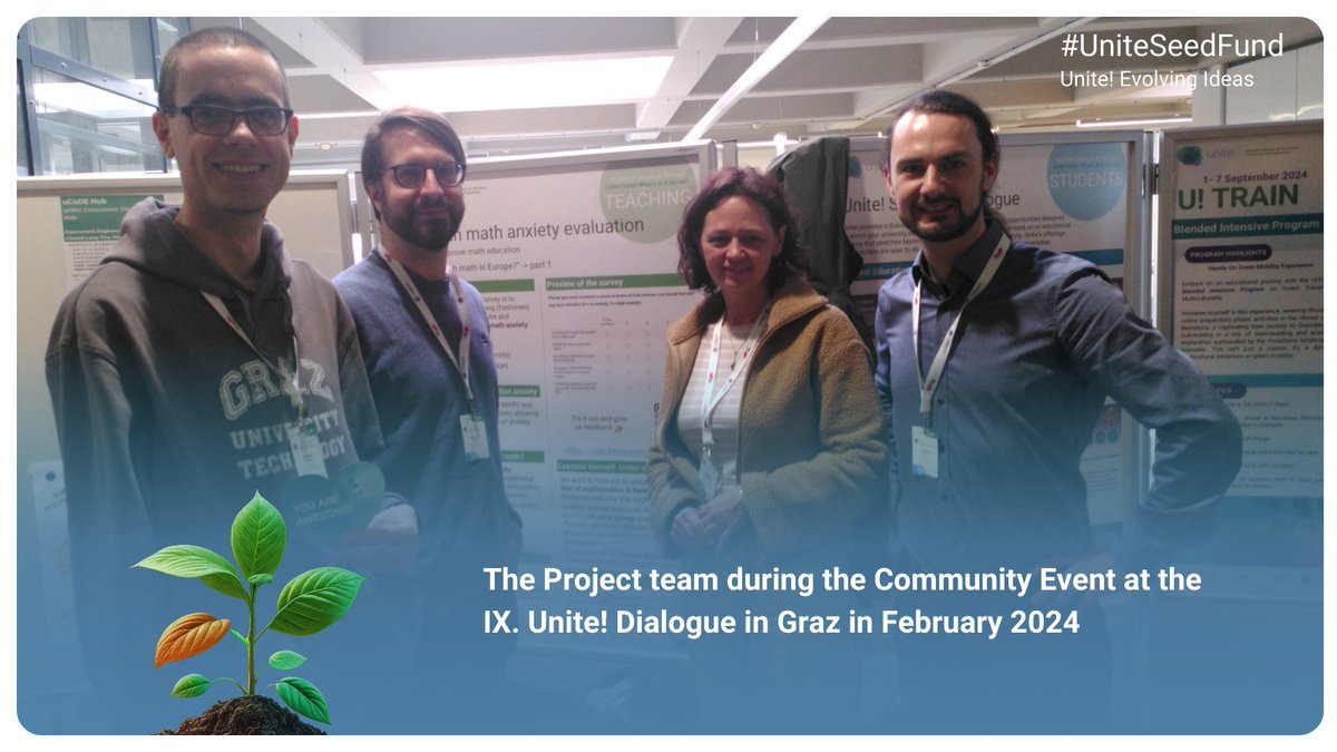 Unite_tech_univ's tweet photo. 📊 How do we teach maths in Europe? 

🌱 This seed fund project aims to create a toolkit and interactive MOOC to improve university onboarding.

👉Your input is crucial help them by taking part in the survey:
https://t.co/QdWWL42BpQ

💭 Get inspired, grow together #Letsunite https://t.co/LxnUlVLXcm