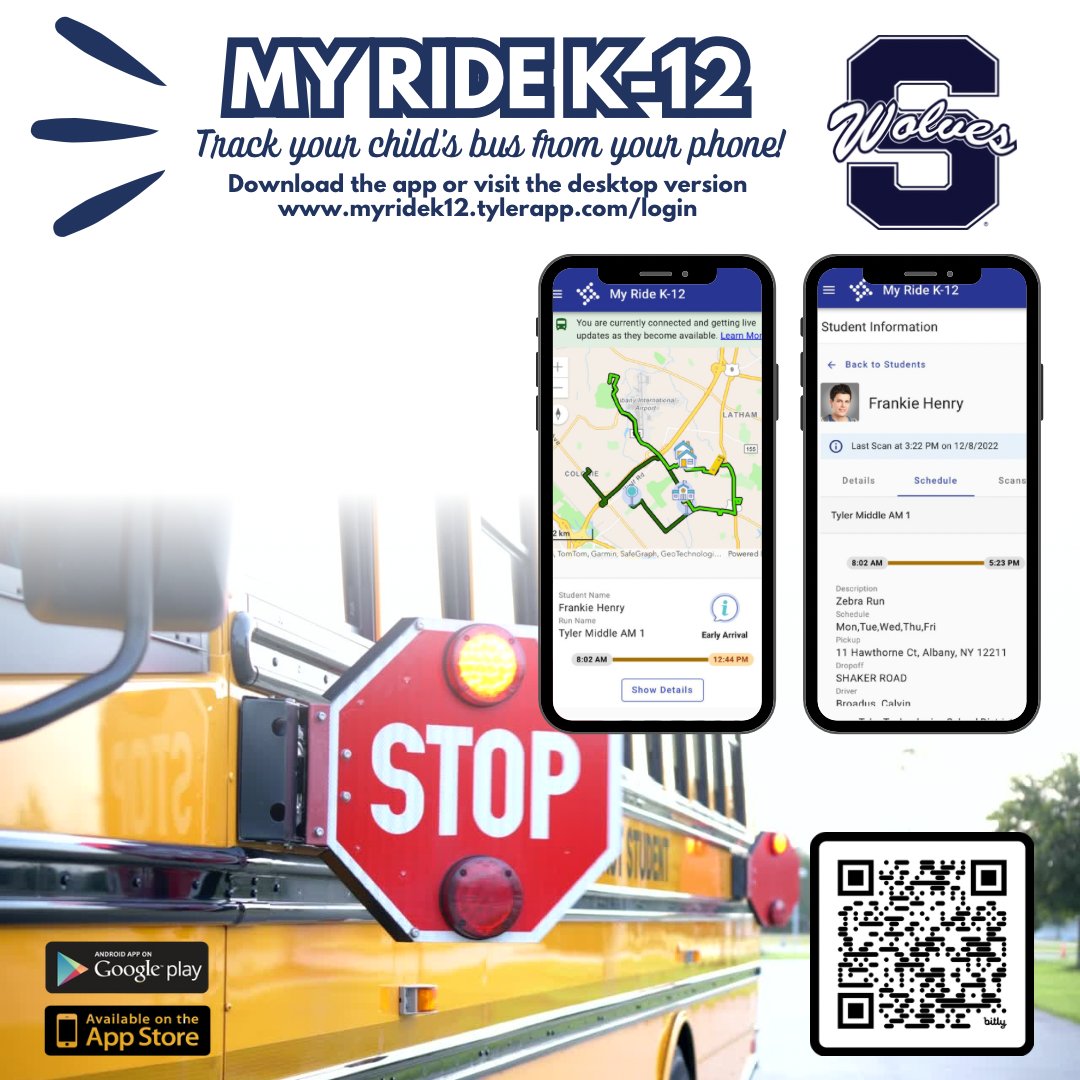 ShawneePublic's tweet photo. Shawnee Parents! Have you downloaded our brand-new transportation app? You can now track your child's bus in real-time with the My Ride K-12 app. 🚌‼  

📱 Download now + stay connected: https://t.co/VMGpKCkA87

For more information, visit: https://t.co/LKR31aQ7z4

#GoWolves https://t.co/PGs2u5IBLN