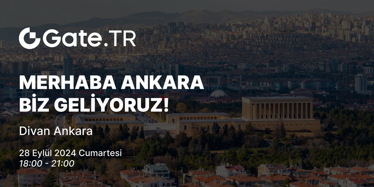 📍 Gate.TR Kripto Turu'nun Yeni Durağı: Ankara! 🇹🇷

Kriptoya açılan kapı, bu kez Türkiye'nin kalbi Ankara'da sizlerle buluşuyor! 🎉

<a href="/nmdundar/">Nurullah M. Dündar</a> ile kriptonun geleceğini konuşmak, yeni iş bağlantıları kurmak ve sektörden isimlerle tanışmak için yerinizi ayırtın! 🚀