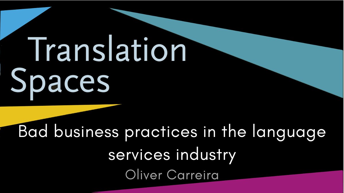 Translation Spaces (@translspaces) on Twitter photo New article: Bad business practices in the language services industry
<a href="/ollicarreira/">Olli Carreira</a> reports on a survey of 682 freelance translators, yielding a catalogue of 17 detrimental practices along with their prevalence rates.
#translationstudies
#onlinefirst
doi.org/10.1075/ts.230… New article: Bad business practices in the language services industry
<a href="/ollicarreira/">Olli Carreira</a> reports on a survey of 682 freelance translators, yielding a catalogue of 17 detrimental practices along with their prevalence rates.
#translationstudies
#onlinefirst
doi.org/10.1075/ts.230…
