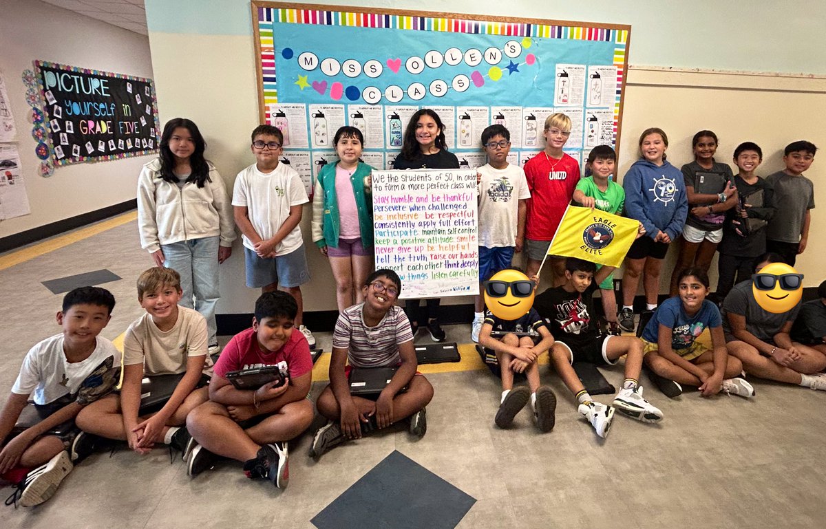Last week, we created a class constitution on #ConstitutionDay 📜 Our efforts following it paid off when our class won the EAGLE ELITE FLAG 🦅 on Friday!! #Proud2BNHPGCP
