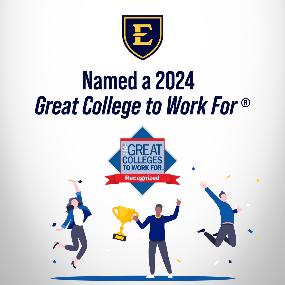etsu's tweet photo. ETSU is a place where #PeopleComeFirst, and we are recognized as one of the best universities to work for as part of the 2024 Great Colleges to Work For® program. https://t.co/Zy9fAQBYhD https://t.co/XNLcxVzbXQ