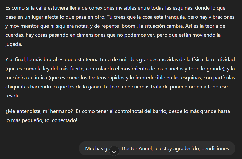 put4renf3's tweet photo. Le he dicho a Chat GPT que se haga pasar por Anuel pero con 2 doctorados en física.

Estoy vomitando todo el suelo, no me lo puedo creer https://t.co/5OvtswzvkX
