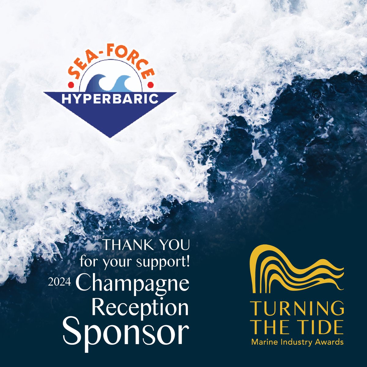 Thank you, Sea-Force Hyperbaric, for supporting the 7th annual Turning the Tide Marine Industry Awards!  Mark your calendars for September 28th as we come together to honour outstanding achievements and contributions.🗓️ 📷

turningthetideawards.ca/event 

#TurningTheTide #ThankYou