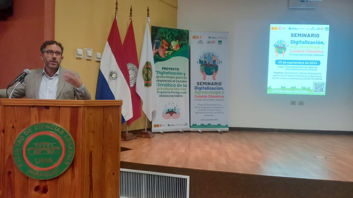 Hoy iniciamos en la Facultad de Ciencias Agrarias de la <a href="/una_py/">Universidad Nacional de Asunción</a> el #Seminario Digitalización, Agroecología y Cambio Climático con nuestros compañeros de ingeniería de <a href="/LoyolaAnd/">Universidad Loyola</a>.

Con las palabras de bienvenida de Rafael Ruiperez, Coordinador de la OTC <a href="/AECID_es/">AECID</a> en #Paraguay.