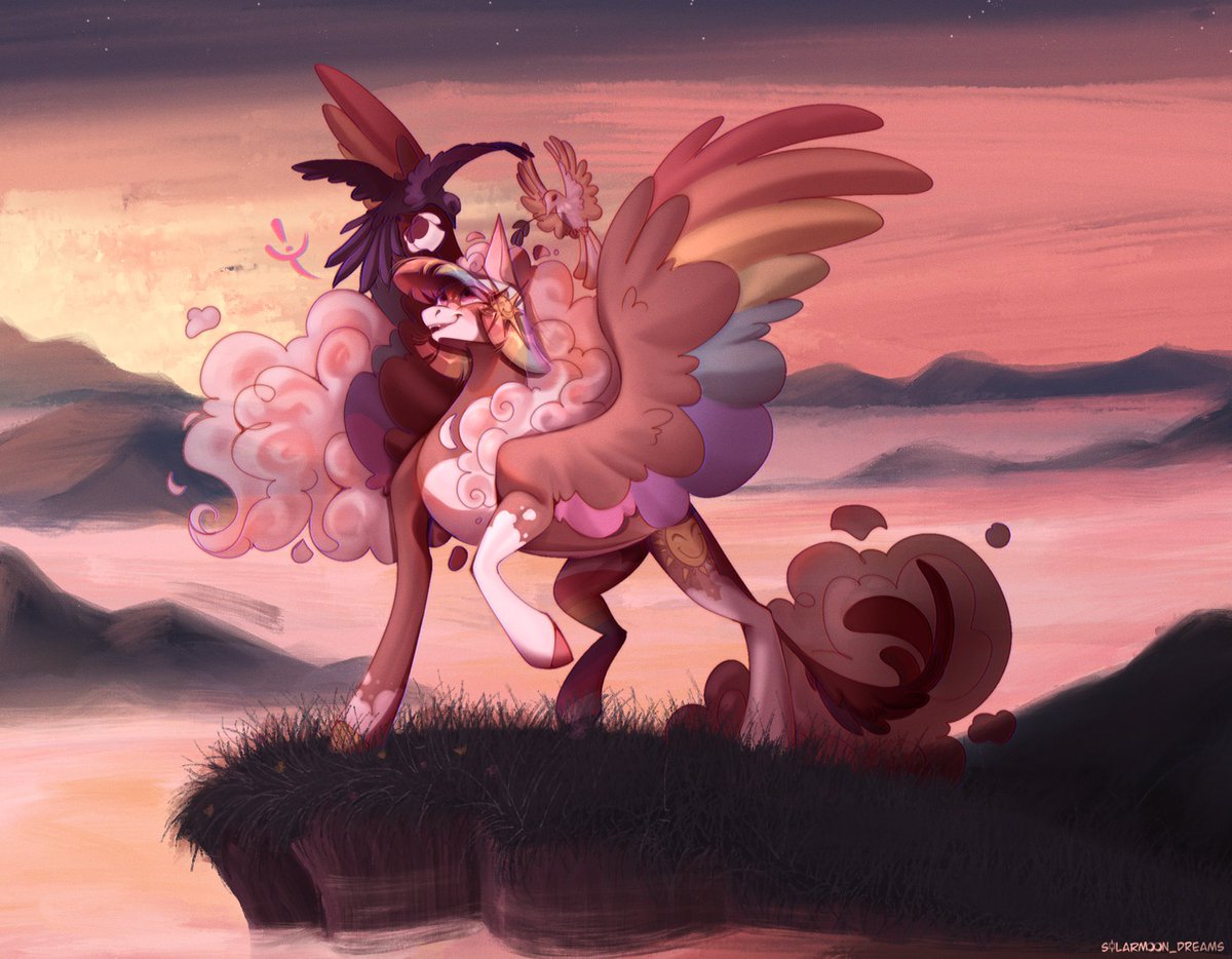 SOLARMOONDREAM's tweet photo. “Cloud gazing” 

Oc fanart; character belongs to @/shinysolaria on insta 🌸
#mlp #oc #art https://t.co/ZyrZbfEGkT