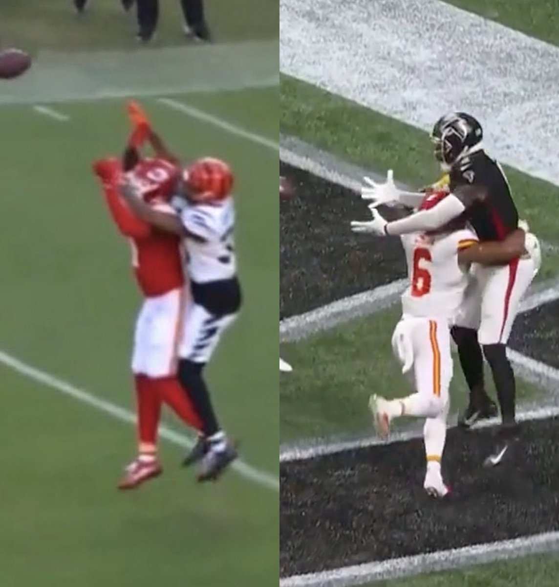 NFL_Memes's tweet image. Time to guess which defensive pass interference wasn’t called..