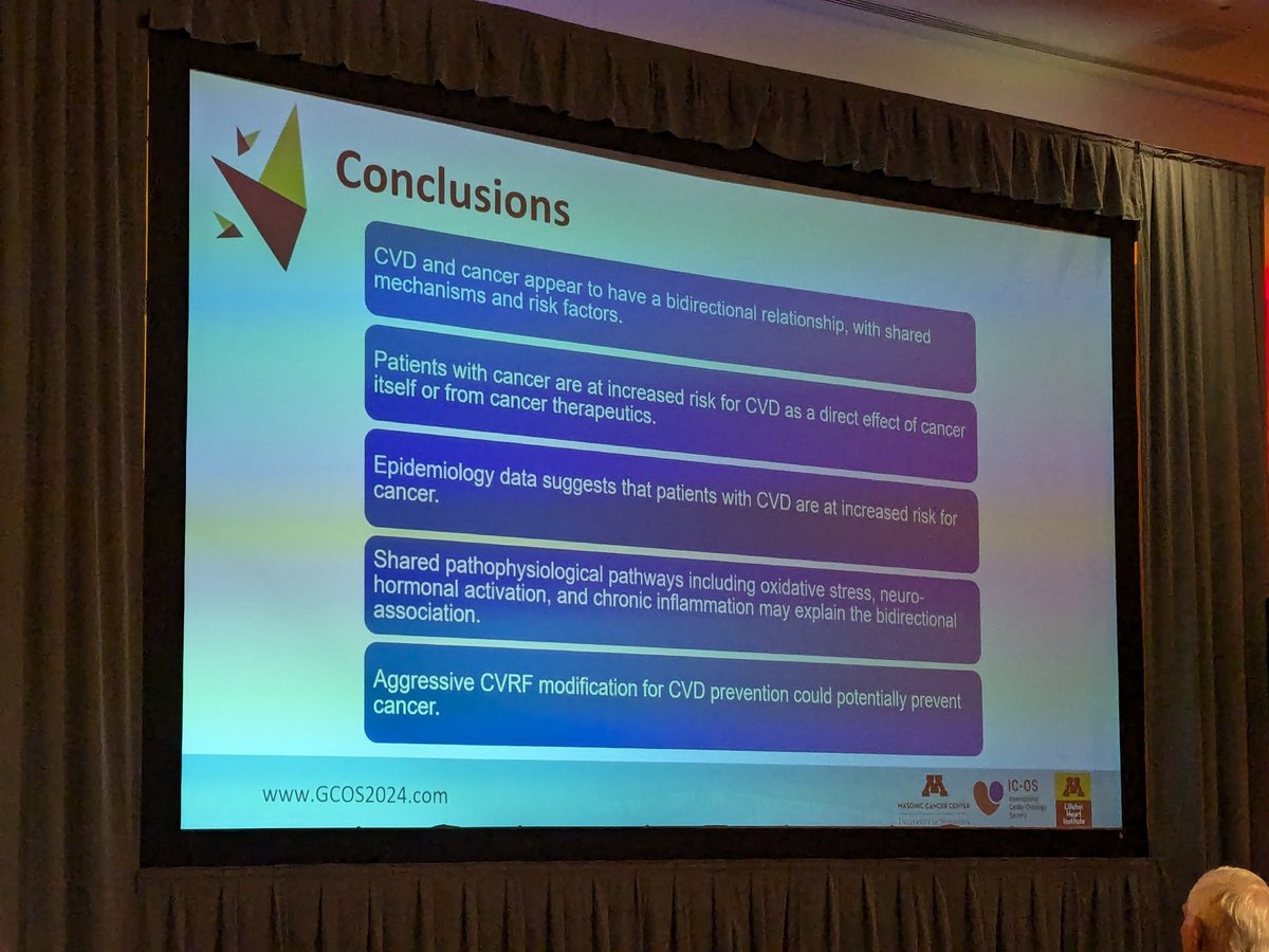 Stephanie Feldman (@drsfeldman) on Twitter photo Cancer--> CVD and CVD--> Cancer bidirectional #CardioOnc by #SumaKonety #GCOS2024 <a href="/ICOSociety/">International Cardio-Oncology Society</a> Cancer--> CVD and CVD--> Cancer bidirectional #CardioOnc by #SumaKonety #GCOS2024 <a href="/ICOSociety/">International Cardio-Oncology Society</a>