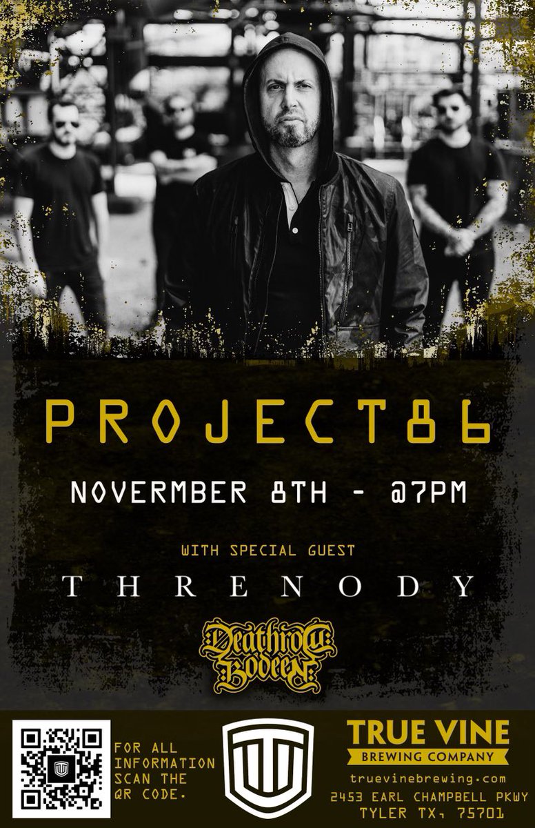 • ⚖️ • Next show on 11•8 at <a href="/truevinebrewing/">True Vine Brewing</a> alongside Project 86 &amp; <a href="/deathrowbodeen/">deathrowbodeen</a> • New faces, new spaces, new friends • First time in Tyler, let’s make some memories • Tickets on sale now • ⚖️ •