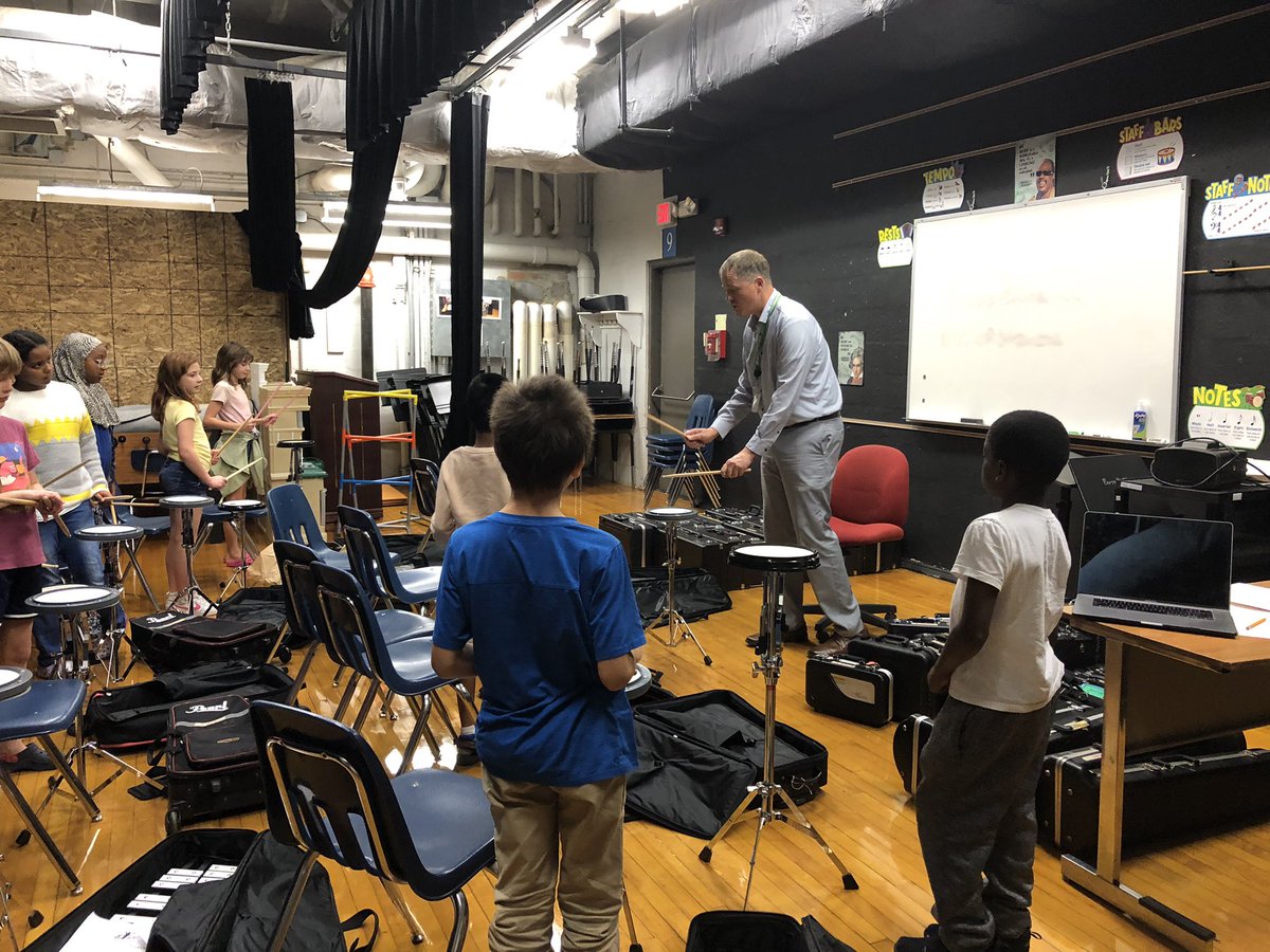 The first day you get to play your instrument in Beginner Band is the best! 🥁🎶 #KWBPride