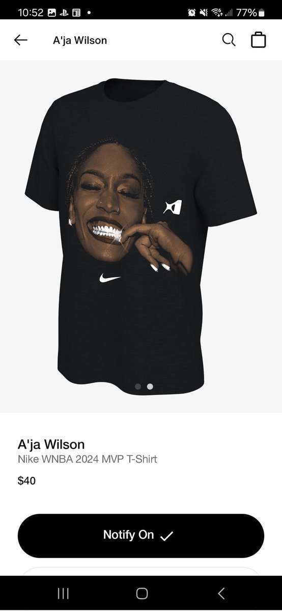 Nike has raised the price of their A'ja Wilson Tee 😬📈 Las Vegas