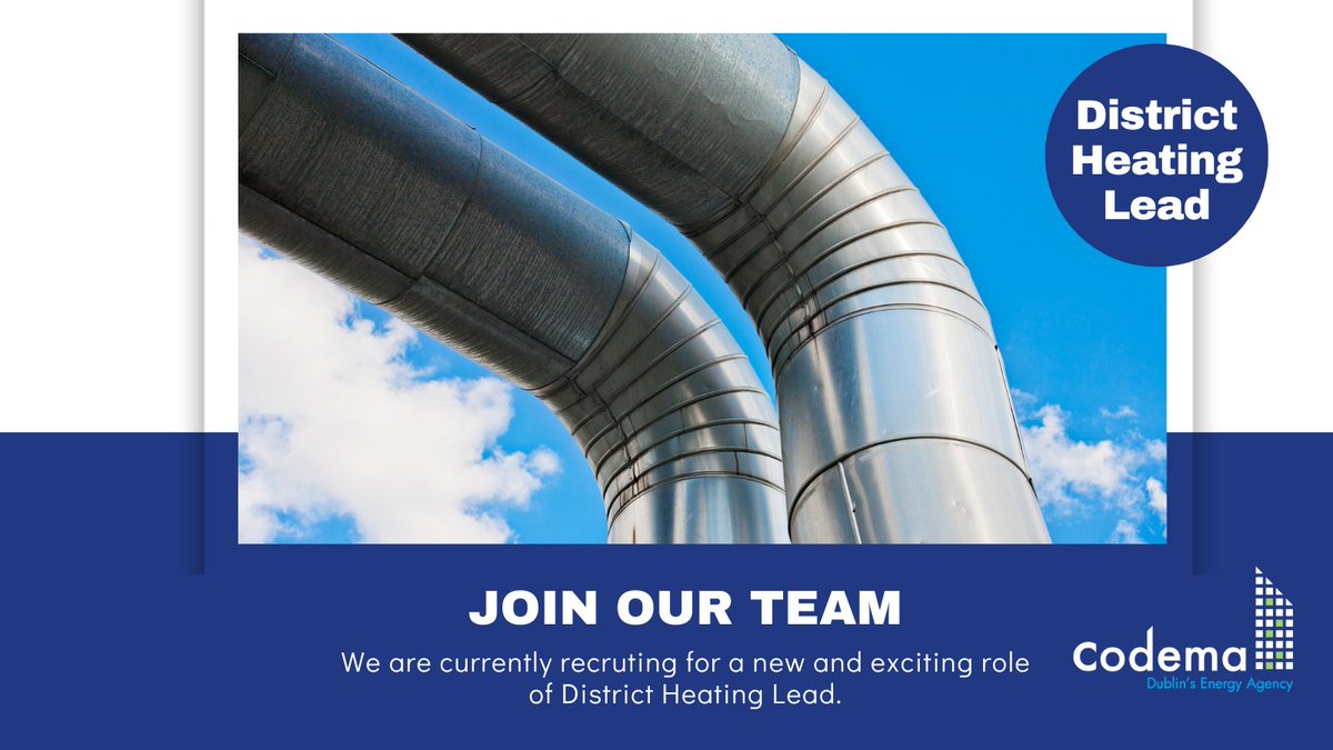 🚨Job Alert!
ℹ️ We are excited to announce that we are recruiting for a new #DistrictHeating Lead who will lead a new &amp; dedicated team in the development of district heating projects from start to finish.
🔗Apply at bit.ly/4exqL8J 
🗓️Deadline: 4th October at 12pm