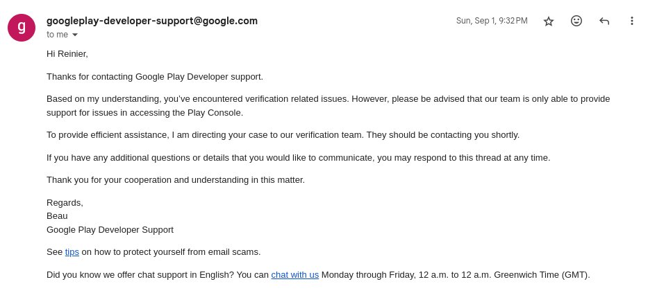RagnarokReinier's tweet photo. Hey @Google I'm still waiting for your reply.

It's been 22 days without a reply. https://t.co/Mu8YmQjoNV