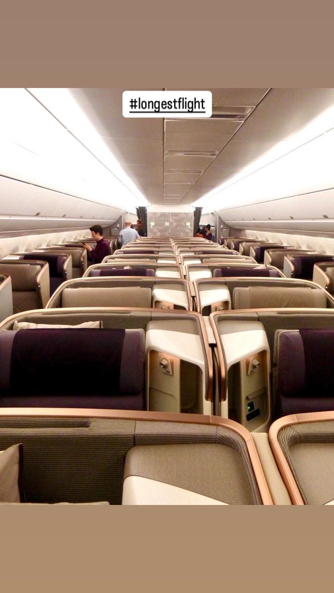 HofmannAviation's tweet photo. #longestflight - I came through my #HofmannAviationArchive to my longest flight so far. In November 2018, I have flown onboard @SingaporeAir Airbus A350-900ULR 9V-SGD from Changi Airport Group  to Newark airport in 18 hours and 09 minutes #transpacific. It was just beautiful 🛫 https://t.co/D9oxoHbvWE
