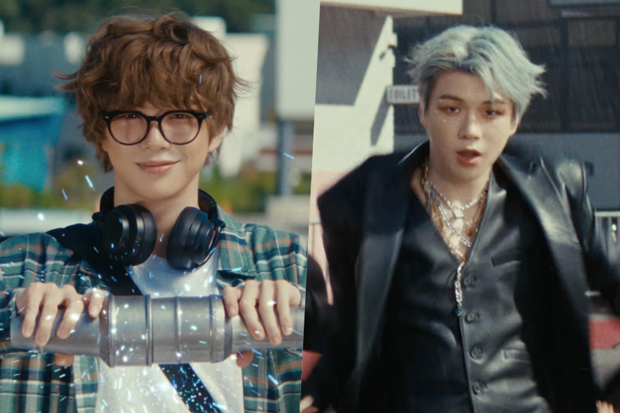 soompi's tweet photo. WATCH: #KangDaniel Pulls Double Duty As Both Nerdy Staff And Superstar In "Electric Shock" MV
https://t.co/JdcMmwNvkd https://t.co/nh9Igrj49J