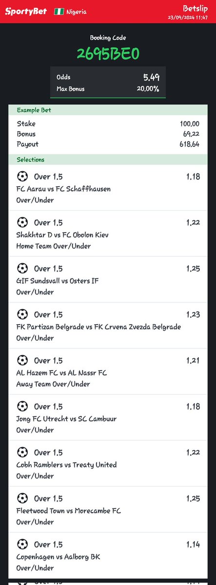 BetLaneOfficial's tweet photo. 5 odds 🤝🤝🤝🤝2695BE0
Bet of the day🤝🤝8DB916C

Everyday is a boom day on the channel, 💯% free tips
https://t.co/SpatMt2lJv https://t.co/MgNpARTAKK