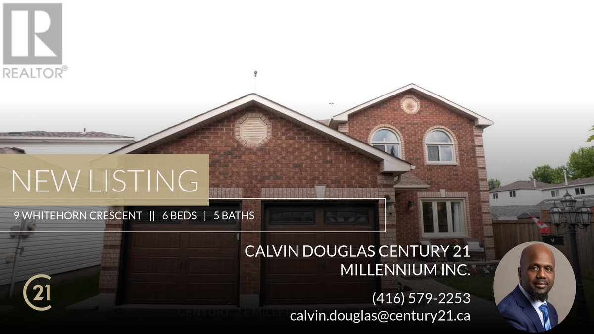 CD_Realtor's tweet image. 📍 New Listing 📍 Take a look at this fantastic new property that just hit the market located at 9 Whitehorn Crescent in Barrie (holly). Reach out here or at (416) 579-2253 for more information

Calvin Douglas 
Century 21 Mille... homeforsale.at/9_WHITEHORN_CR…