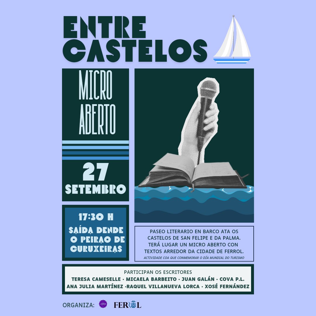 Este venres tendes una cita coa literatura e o mar en Ferrol👇🏻