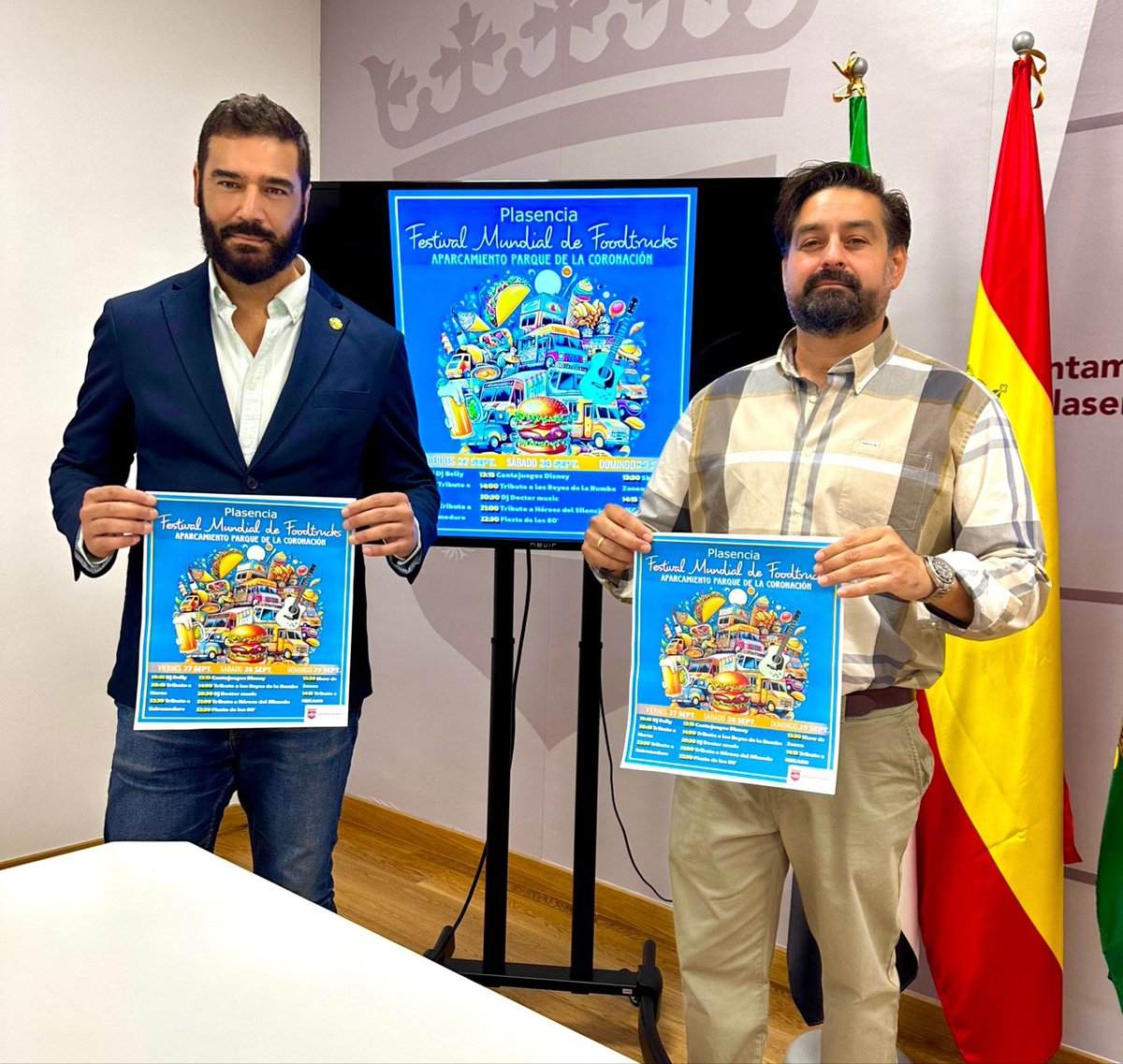 🍔 El Festival Mundial de Foodtrucks regresa al parque de la Coronación este fin de semana

🚐 David Dóniga, concejal de Festejos, afirma que "debido al éxito cosechado el año pasado, queremos consolidar el evento y que forme parte de la agenda cultural de Plasencia y comarca"