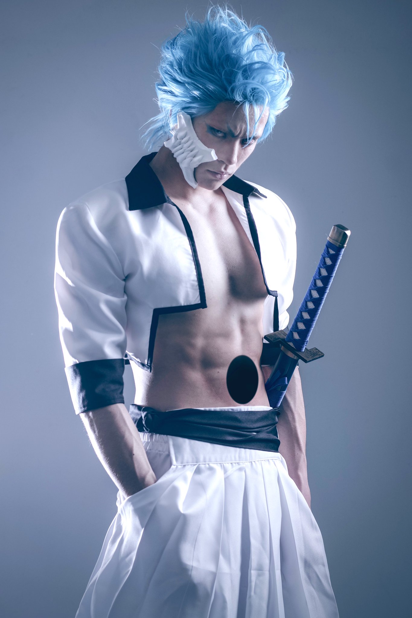 SZMLJH Grimmjow コスプレ マスク アニメ グリムジョー マスク 