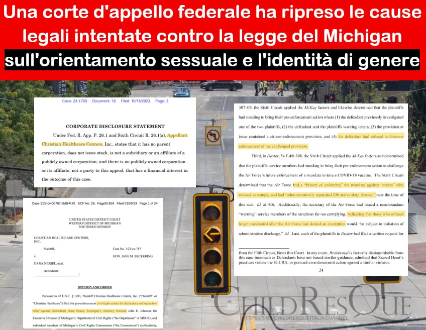 Bera49164308's tweet photo. #ChildResQue🌎Michigan🇺🇸
🛑🌈#Stop_Gender_Mainstreaming
🔥LE LEGGI IMPEDISCONO ASSUMERE PERSONALE CON STESSI VALORI RELIGIOSI🔥
#23settembre
#News_USA_Michigan #LGBTQ_Equality
https://t.co/AOLaRKNtMa https://t.co/LYfzNHUxqL