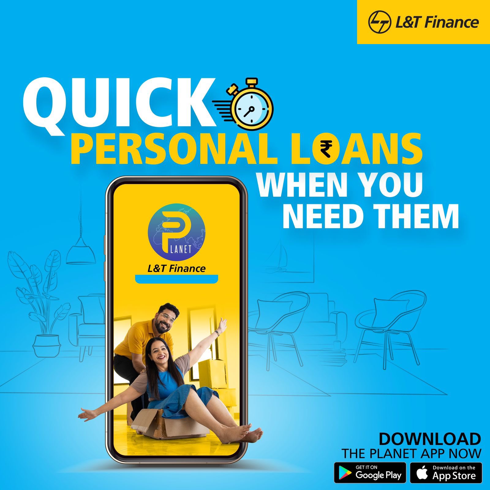 L T Finance X Looking for a Personal Loan Our PLANET App offers a convenient way to apply with minimal hassle. With easy application steps and timely processing you can get the
