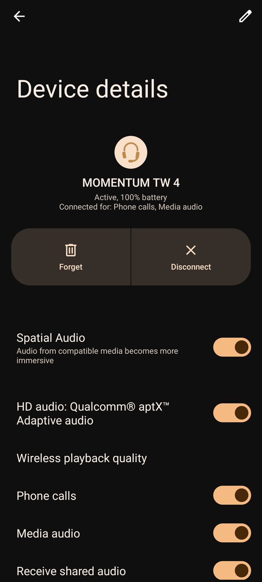 aborne25's tweet photo. Finally tried #Auracast support on #Sennheiser #MTW4. Since the earbuds still lack #LEAudio support, the system default "LE audio" option or "Find broadcasts" menu don't appear on #Xperia5V. They connect using #aptXAdaptive, but #SmartControlApp manages Auracast. https://t.co/ega5nM0WnU