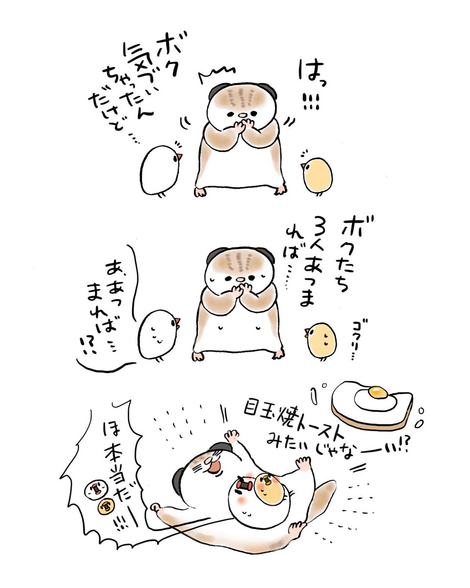 目玉焼きトーストリオ 