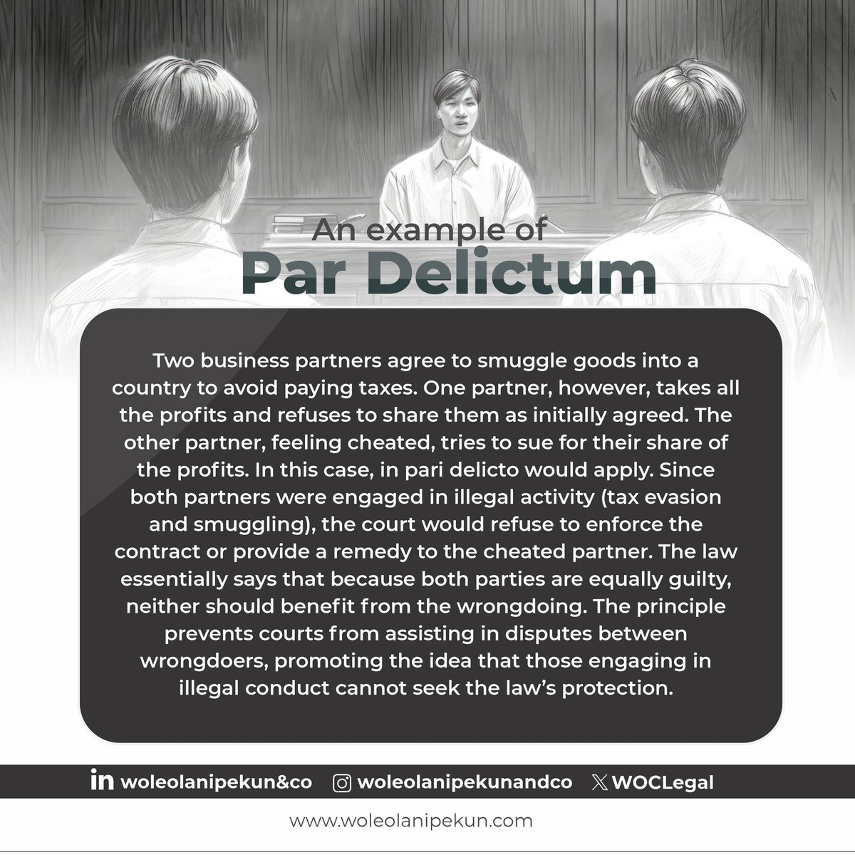 WOCLegal's tweet photo. Legal term of the week ⭐️
"PAR DELICTUM"
#lawfirm
#law
#lawinnigeria
#legaltermoftheweek https://t.co/jtwSuOUUK2