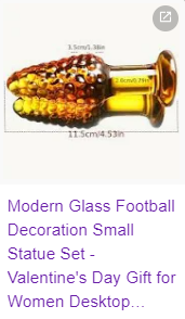 Google kender mig simpelt hen så godt. Hvordan ved de, at jeg lige står og mangler nogle små "Fodbold-dekorations-statuer" (til Valentins dag i øvrigt??? Er det ikke om ½ år?)