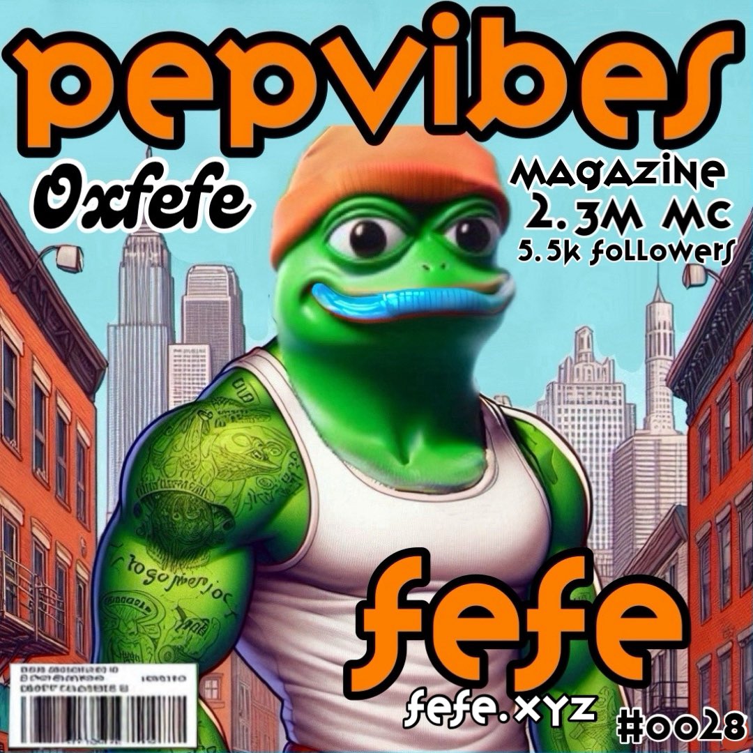 pepeLuciFrog's tweet photo. βπ¨ PEPEVIBES ISSUE #0028 π¨ Featuring $FEFE 0xfefe β Matt Furieβs first frog! πΈπ₯ 2.3M MC and 5.5K Twitter followers! π @fefecoinerc #Fefe #PepeVibes #MemeCoin #MattFurie#MemeToken #PepeLuciFrog #MemeCycle2024 #MemeMania #ETH #Memes #Meme https://t.co/rqYSzIJXOq