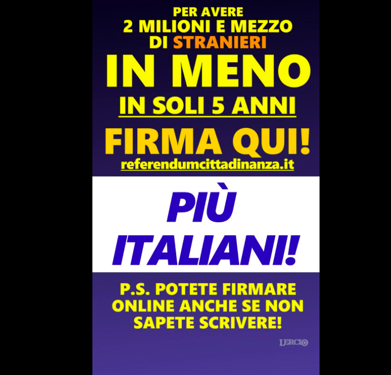 #ReferendumCittadinanza Fino al 30 settembre potete firmare online con SPID o CIE per sostenere la riduzione da 10 a 5 anni di residenza legale per poter presentare domanda di cittadinanza italiana. 
Qui c'è il link!  pnri.firmereferendum.giustizia.it/referendum/ope…