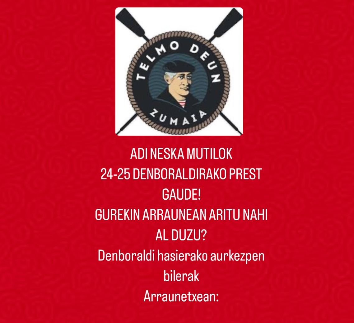Gazteen denboraldi hasierako aurkezpen bilera aste honetan! 
Irailak 27, Ostirala
🕕18:00
🏡Arraun Elkartean

Animatu!!