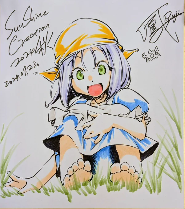 本日、サンシャインクリエイションに参加された方々、お疲れ様でした! 涼しかったですね(*'꒳`*) 今回、色紙は誰も旅立ちませんでしたw 会場では、少し描かせてもらいましたよ～(* ॑꒳ ॑* ) 