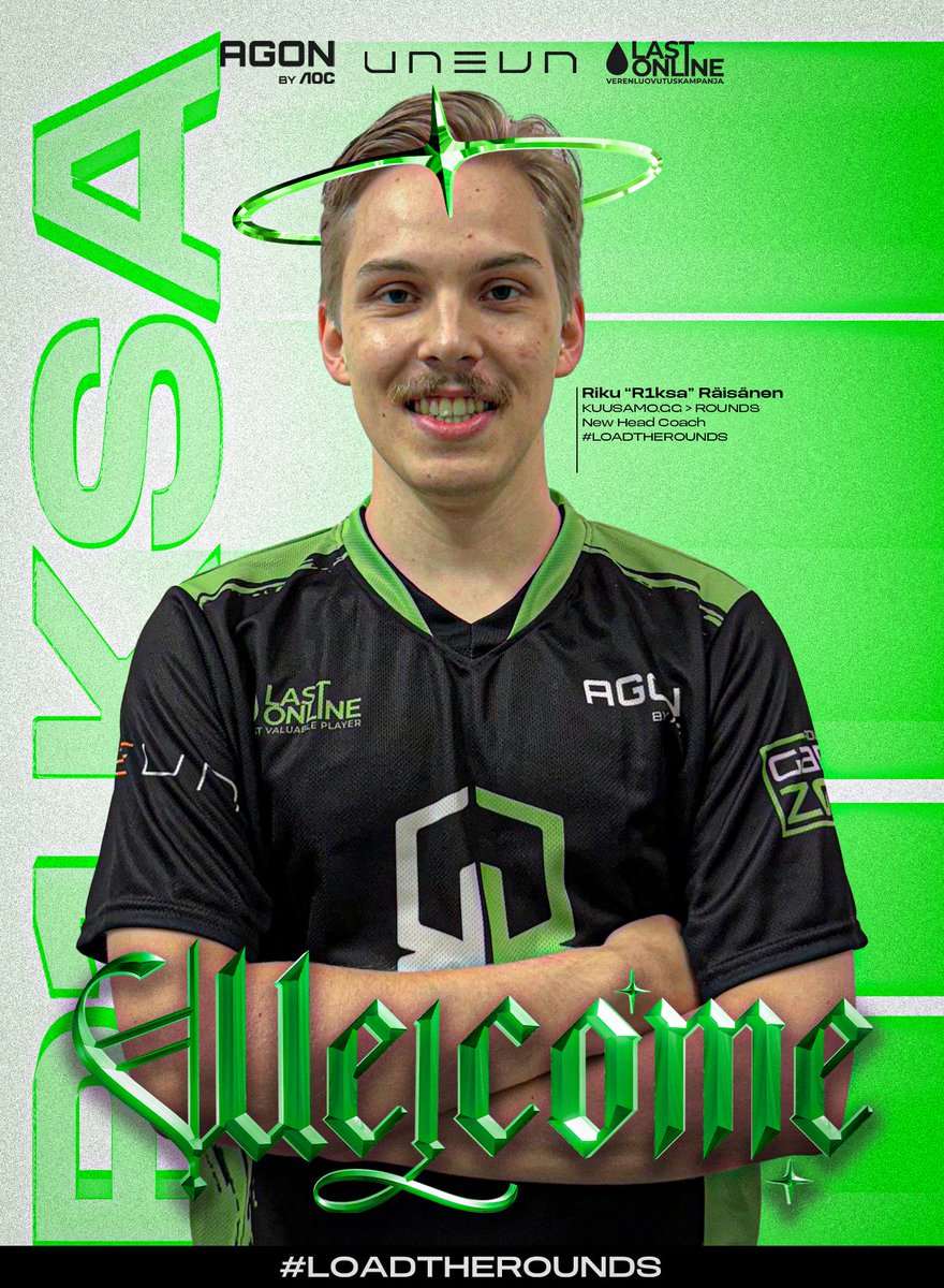 ROUNDS (@roundsgg) on Twitter photo The last round is loaded.
Now, time to win.
Welcome, coach <a href="/r1ksacs/">Riku Räisänen</a>.
#LOADTHEROUNDS The last round is loaded.
Now, time to win.
Welcome, coach <a href="/r1ksacs/">Riku Räisänen</a>.
#LOADTHEROUNDS