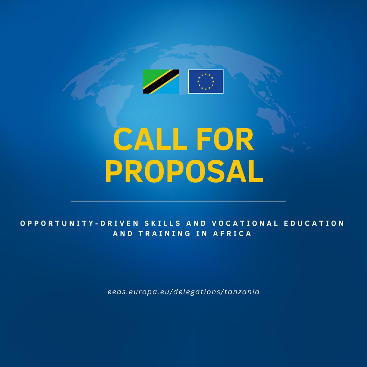 EUinTZ's tweet photo. 📢CALL FOR PROPOSAL

The 🇪🇺EU is offering funding to support skills &amp; vocational training linked to real job opportunities!

💡 Funding: €1-2M  
🗓️ Deadline: 03/11/2024    
🤔 Who Can Apply: Private sector, VET providers, NGOs,  &amp; more

For more info: https://t.co/BNfnDrwg7n https://t.co/RSESKWlPYp