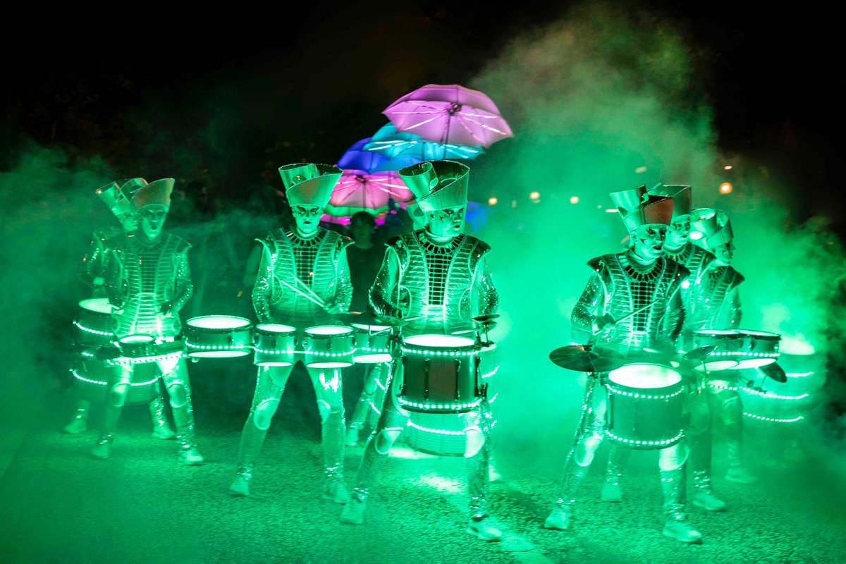 MK IAC (@mkiac) on Twitter photo Don't forget to round off the City of Codes and Light Festival by joining our unforgettable Parade. At 7:45PM on Saturday 5th October, the Digital Drummers will lead the Parade of Lights through the streets, starting from the Milton Keynes Central Library.
📸:<a href="/wbmusic/">Worldbeaters Music</a> Don't forget to round off the City of Codes and Light Festival by joining our unforgettable Parade. At 7:45PM on Saturday 5th October, the Digital Drummers will lead the Parade of Lights through the streets, starting from the Milton Keynes Central Library.
📸:<a href="/wbmusic/">Worldbeaters Music</a>