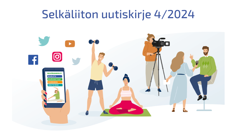Selkaliitto's tweet photo. Selkäviikko lähestyy! Tutustu selkäviikon teemaan ja tapahtumiin, hyödynnä Selkäkaupan etu. Testaa myös uudet taukojumppavideot. 

Lue uutiskirje: https://t.co/TwnVTtG6E5

#uutiskirje #selkäviikko #selkäkanava #selkäkauppa https://t.co/q4fg8xNfkj