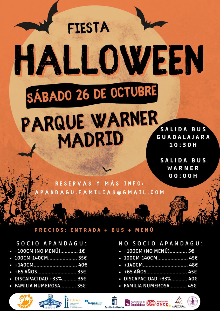 ¿Quieres pasártelo de muerte este año en Halloween?👻

¡Vente con nosotros al parque Warner de Madrid a disfrutarlo! 🧡