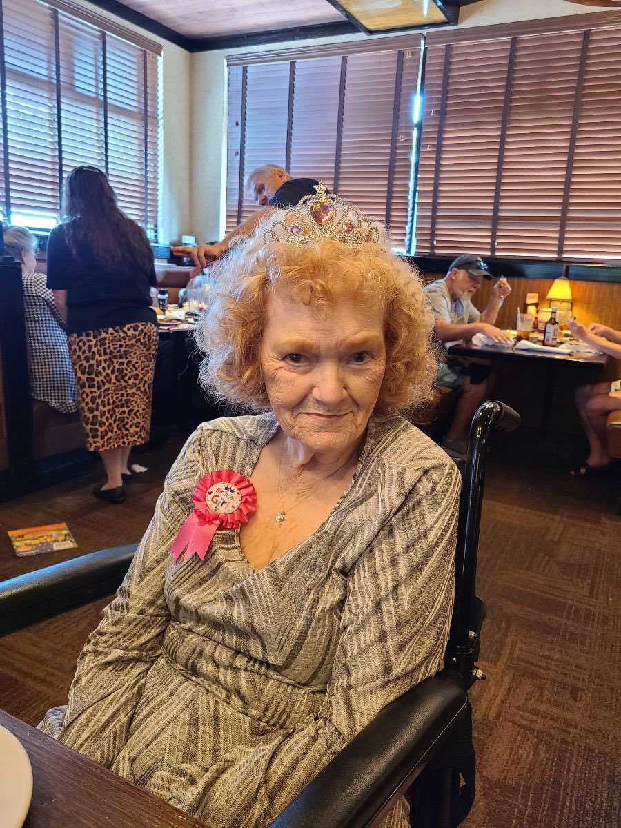 We all took more m for dinner yesterday for her 90th Birthday which is today. Happy Birthday mom