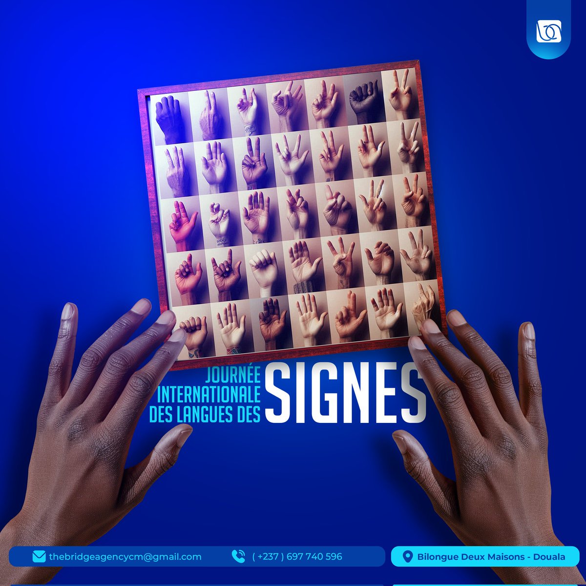 BridgeAgencyCMR's tweet photo. Depuis 2018, la Journée internationale des langues des signes est célébrée dans le monde entier. Cette journée a pour objectif de soutenir et de protéger l'identité linguistique ainsi que la diversité culturelle de toutes les personnes sourdes et malentendantes...

1/2 https://t.co/903zw7C1oM
