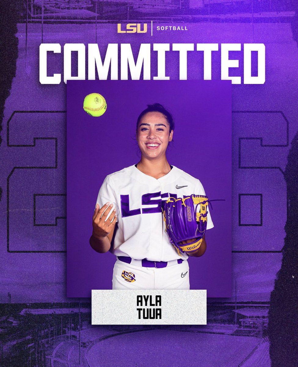 After securing the No.6 overall player in the country on Saturday #LSU SOFTBALL did not stop there !! Late Sunday Night they received commitments from No.7 overall Karmen Vasquez the Top Rated catcher in the country and one of the Top Rated Pitchers in Ayla Tuua who is No.9