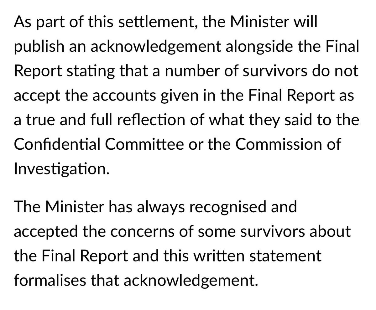 breeda_murphy's tweet photo. Except Commission were allowed dilute the power of those words by paraphrasing in final report. 

Survivors took Judicial Reviews and Minister provided acknowledgment of shortcomings to sit with Commission’s Report 

It’s #NotJustice

3/3 https://t.co/P1pZNKKehp