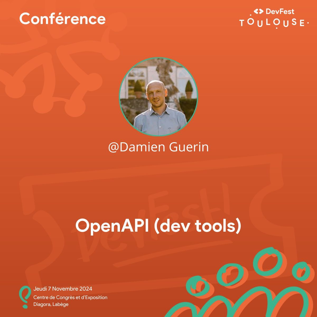 DevFestToulouse's tweet image. OpenAPI (dev tools) 🚀
Apprenez comment les contrats OpenAPI structurent vos services REST, avec un focus sur l'outil open-source de @LyraNetwork ! Damien Guerin partagera 5 ans d'expériences et astuces.
Réservez vite 👉 devfesttoulouse.fr/billetterie 👈
#DevFestToulouse #OpenAPI