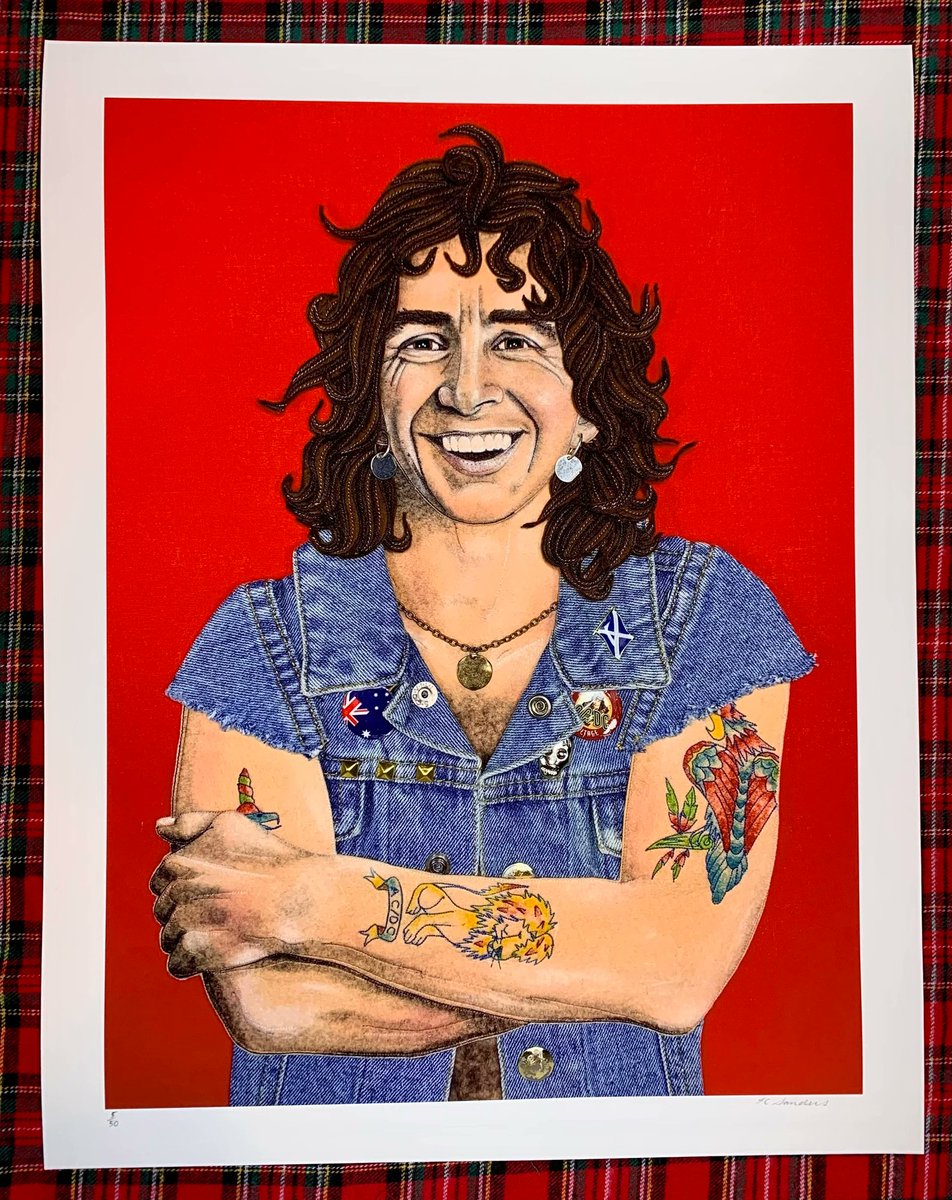 AC_DC_Twivia's tweet image. #ACDC Twivia Question #5,310: Sadly, Bon Scott's lyric, "Getting old...getting grey," never came to fruition for the lead singer, in which AC/DC beloved classic? #MondayQuiz @BonScottEstate @acdc Illustration: JaneSandersArt