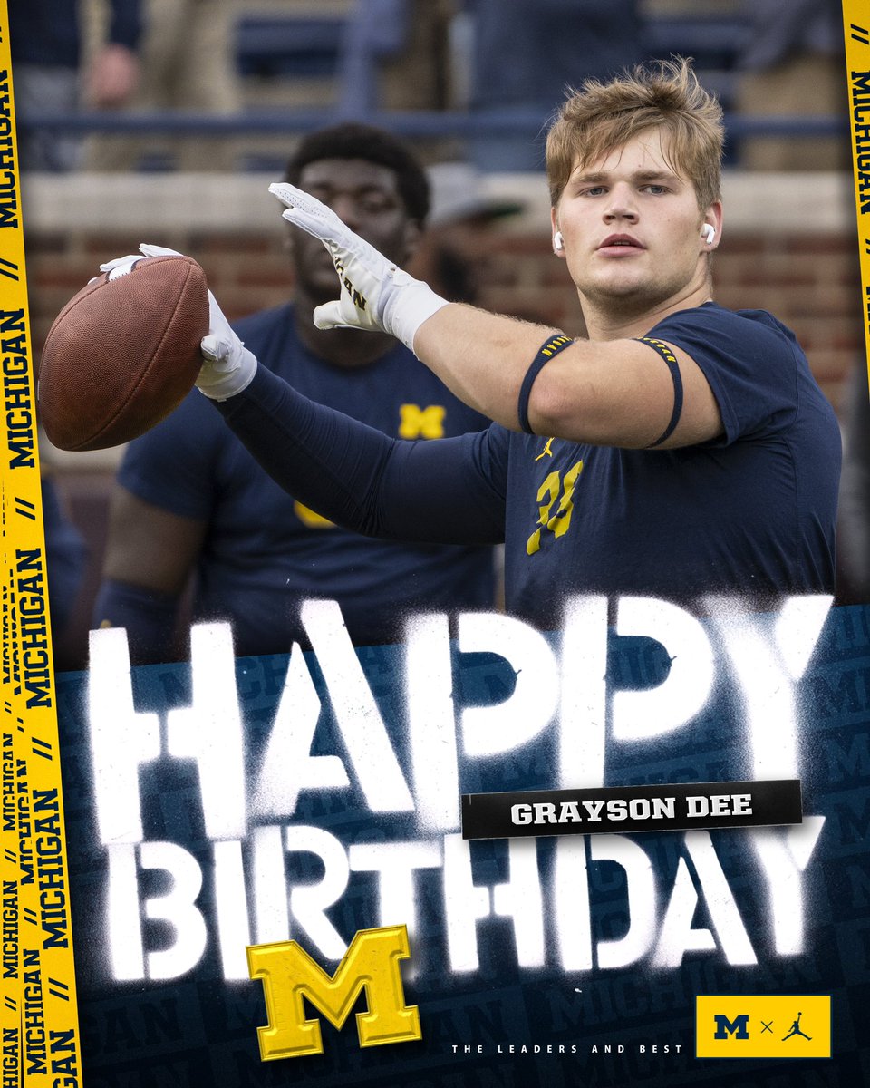 Happy Belated Birthday to <a href="/GraysonDee1/">Grayson Dee</a> ! Hope it was a great one! Let’s start the week strong!  #GoBlue🔵