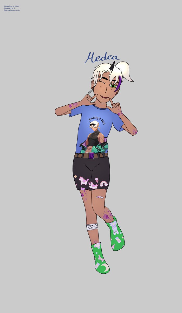 ShyBeanLizzy's tweet photo. Except for the purple strand Medea is an exact copy of her father. Lailah expected Beel’s genes to be strong but not that strong. And yes, Beel got that shirt for her 😂🩵 https://t.co/RYY5d1sxiq