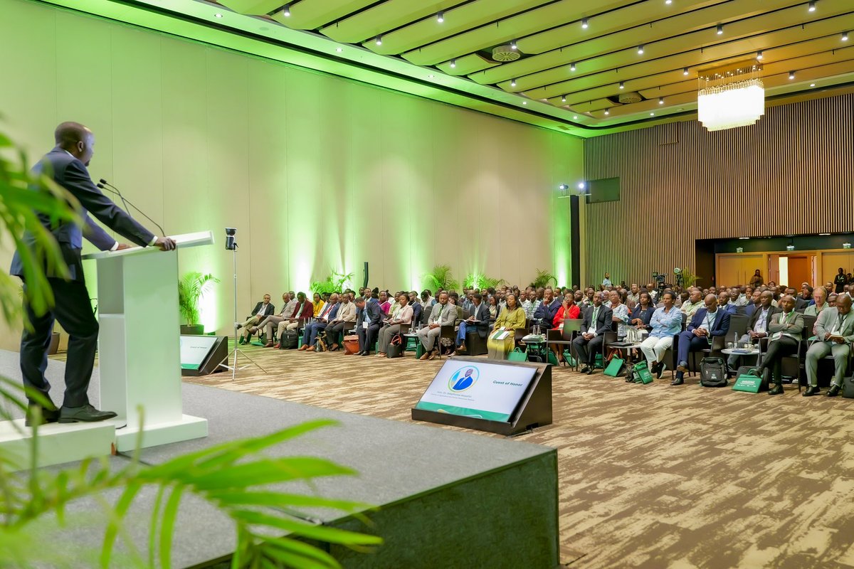 Ministry of Agriculture & Animal Resources |Rwanda (@rwandaagri) on Twitter photo Today Min. <a href="/Ilde_Musafiri/">Ildephonse Musafiri</a> officiated the opening of 2nd Rwanda science, technology, and innovation(STI) conference taking place in Kigali from Sept. 23rd to 24th, 2024 under the theme of “Promoting Climate Resilient Agriculture Through STI for improved food security & nutrition”. Today Min. <a href="/Ilde_Musafiri/">Ildephonse Musafiri</a> officiated the opening of 2nd Rwanda science, technology, and innovation(STI) conference taking place in Kigali from Sept. 23rd to 24th, 2024 under the theme of “Promoting Climate Resilient Agriculture Through STI for improved food security & nutrition”.